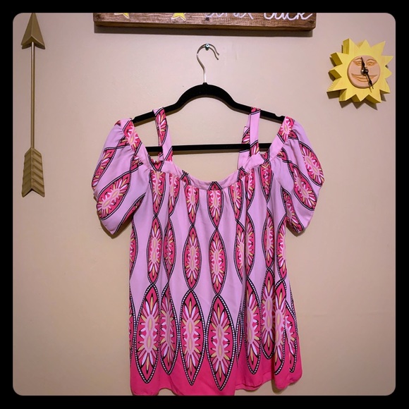 Off the shoulder pink top - Picture 1 of 4